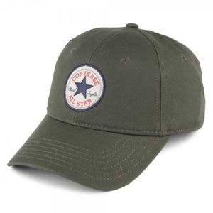 CONVERSE Khaki Green Logo Badge Baseball Cap